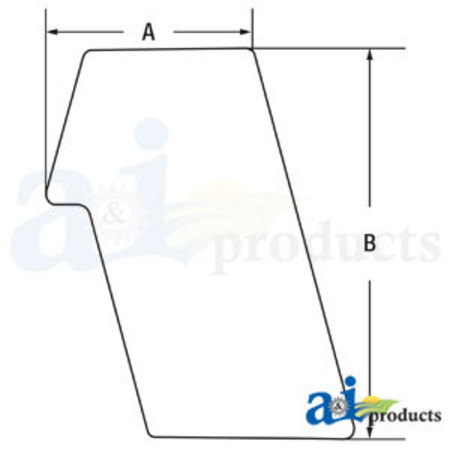 A & I PRODUCTS Glass, LH Rear Stationary 37" x23" x2" A-6691001